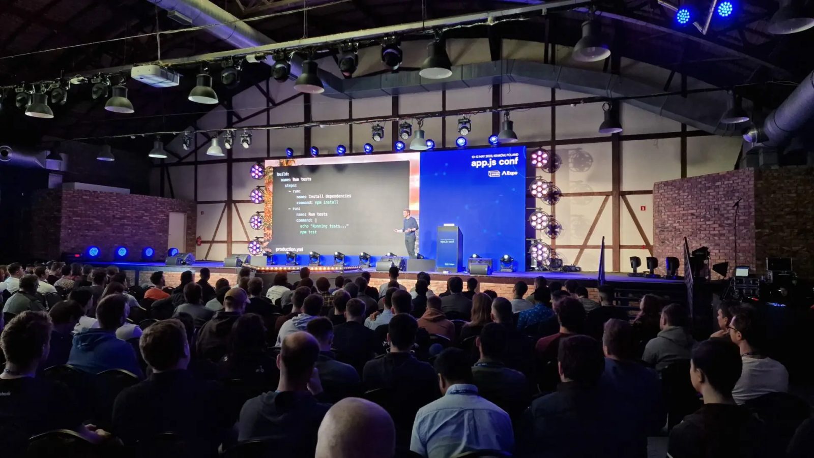 App.js Conference 2023 - realizacja Smartside Multimedia